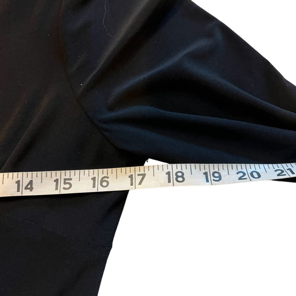Chaps Black Midi Wrap Dress - Picture 6 of 6